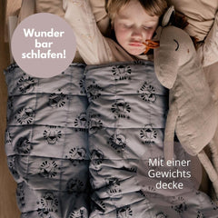 Coperta per neonati ponderata | 3,5Kg | 100X150Cm | Coperta terapeutica | Coperte ponderate | Coperta pesante (faccia di tigre blu, 3,5 Kg-100X150 Cm) BLENKZ Letti e Coperte.