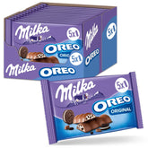 Barrette Milka & OREO – Cioccolato al latte alpino con pezzi croccanti di biscotti OREO in crema al latte – 13 x 185 g