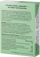 Bio Joghurtferment Vegan – 6x5g – Starterkulturen für 30L vegetale Joghurt – ohne tierische Zusätze – DE-ÖKO-013 certifiziert