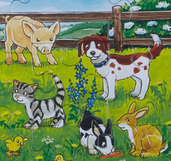 Ravensburger puzzle pentru copii - 06046 Animale de fermă pe pajiște - Puzzle cu rame pentru copii cu vârsta de peste 3 ani, cu 15 piese Puzzle Naty Shop