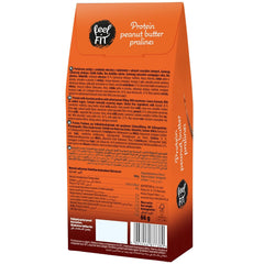 Feel FIT Praline proteiche al burro di arachidi in cioccolato al latte di alta qualità, senza zuccheri aggiunti, 17% di proteine, senza glutine 66 g (1 confezione)