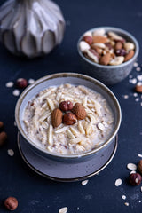 Porridge Vegano RUF con Noci e Avena, fiocchi d'avena con mandorle, nocciole e semi di lino, facile da preparare, nella pratica confezione monoporzione, 1 x 60 g