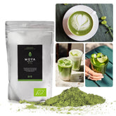 Moya Matcha Bio Ceai verde zilnic pudră | 250 g calitate zilnică (III) | Perfect pentru a fi consumat cu latte, smoothie-uri și limonade...