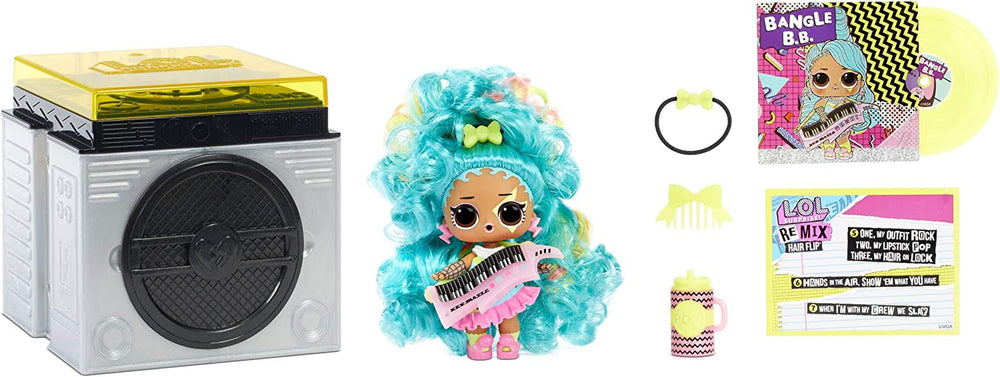 LOL. sorpresa! 566977E7C Remix Hairflip Dolls - Oggetto da collezione - 15 sorprese - Con cuffia per capelli, accessori e musica Naty Shop Remix Hairflip Dolls