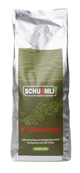 SCHUEMLI N° 12 Barista Organic - cafea Schümli rafinată în boabe întregi, prăjită pe termen lung, 1 kg