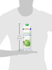 FOCO Acqua di cocco biologica Bevanda sportiva rinfrescante pura 100% acqua di cocco - 6 x 1 litro Naty Shop