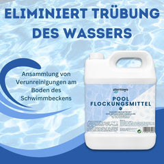 Flocculante per piscina 5L | Flocculante per piscina per acqua cristallina | Molto concentrato ed economico | Adatto a tutti i sistemi di filtrazione | Nessun additivo nocivo