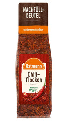 Ostmann Gewürze - Chiliflocken | Scharfes Topping per tutti i tipi di piatti | Zum Nachfüllen der Streudose | 45 g in busta