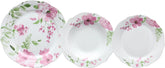 Set de veselă Wildrose cu 18 piese pentru 6 persoane, porțelan floral