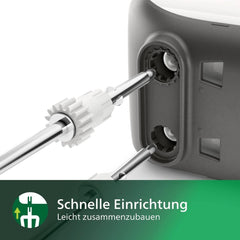 Philips Miscelatore manuale, 450 W, 5 Geschwindigkeiten più Turbo, Bianco/Grigio (HR3741/00) Cucina Naty Shop