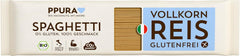 PPURA Spaghetti con riso integrale senza glutine biologico 400g - Pasta naturale italiana con riso integrale biologico - Senza glutine, senza zucchero né additivi, preparato in modo tradizionale