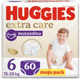 Pannolini Huggies Extra Care, taglia 6, 15-25 kg, 60 pezzi