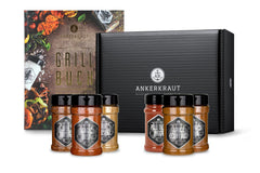 Ankerkraut Grillbuch-Set con 6 Streuern, 1320g Gewürze plus Buch im Bundle