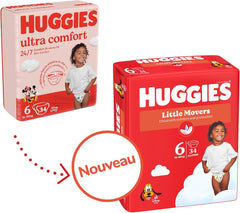 Pannolini per bambini Huggies Little Movers, design Disney, taglia 6, 102 pezzi (3 x 34), scatola mensile