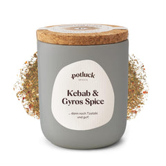 Potluck | Spezie per kebab e gyros | Gewürzzubereitung im Keramiktopf | 50g| Vegano, senza glutine e con ingredienti naturali