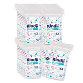 Tampoane Kindii Pure Baby - 100% bumbac - Tampoane pătrate mari pentru pielea sensibilă - Înlocuiește șervețele umede - Moale - Margini moi Servetele Umede Bebelusi Naty Shop 60