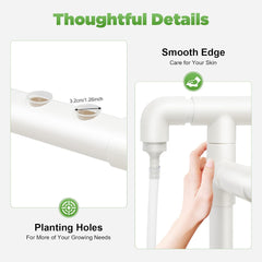 Kit di coltivazione idroponica a 3 strati con 90/108 posizioni di semina e pompa dell'acqua, sistemi di coltivazione di piante fuori suolo in PVC, kit di coltivazione idroponica per frutta e verdura (108 posizioni di semina)