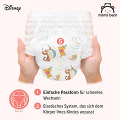 Marchio Amazon: Mama Bear Pannolini Disney, taglia 5 (12-17 kg) - Scatola mensile, bianco, 140 pezzi (2 confezioni da 70)