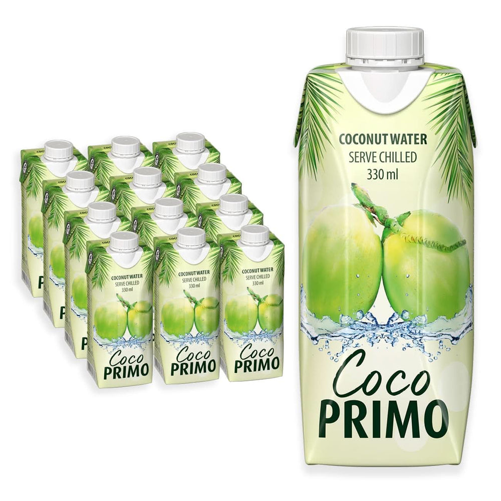Acqua di cocco, bevanda sportiva pura, dissetante, 12 bevande analcoliche da 330 ml Naty Shop 12 acqua di cocco da 330 ml