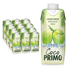 Acqua di cocco, bevanda sportiva pura, dissetante, 12 bevande analcoliche da 330 ml Naty Shop 12 acqua di cocco da 330 ml