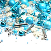 Streusel Glück, Mix Sprinkles Fiocchi di neve, Blu Bianco, 90 grammi Sprinkles Naty Shop 90 grammi