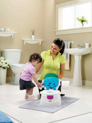 Fisher-Price Meine Erste Toilette, Baby Töpfchen, Mit Musik & Lustigen Sätzen, Tragbare Baby Toilette, Abnehmbarer Toilettenaufsatz, Deutsche Version, Ab 1 Jahr, P4326 Accessori Alimentazione e Allattamento Bebe Naty Shop