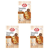 RUF Smoothie Bowl Gustare de mic dejun pe bază de ovăz cu nuci și banane, ciocolată, preparare rapidă și ușoară, vegană, 1 plic x 50g (pachet de 3)