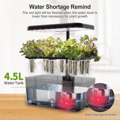 Sistema di coltivazione idroponica: 8 capsule, lampada LED a spettro completo da 24 W con avviso di livello basso dell'acqua | Giardino interno per cucina, soggiorno, scuola | Idea regalo per giardinieri dilettanti