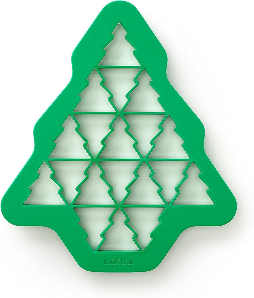 Taietor de biscuiti Lékué, brad, verde, 27 x 23,5 x 1,5 cm
