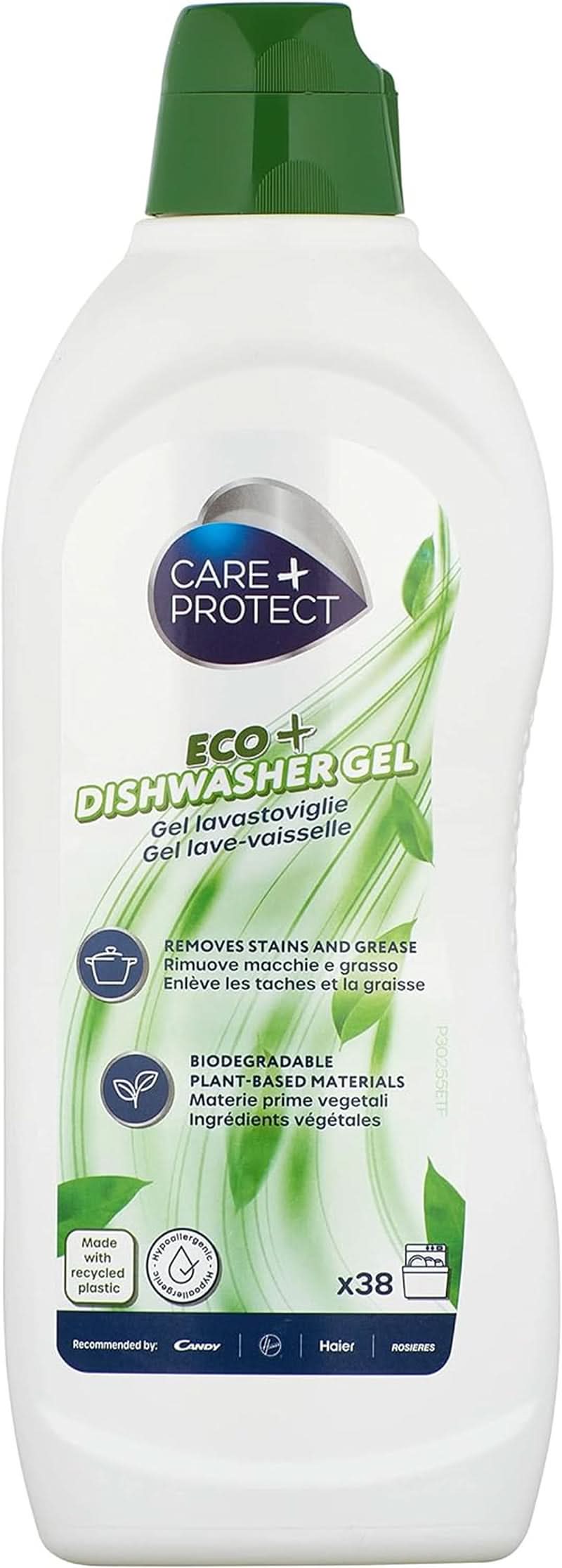 CARE + PROTECT - Gel ecologico per lavastoviglie, ipoallergenico, 650 ml Naty Shop Gel Eco+ per lavastoviglie