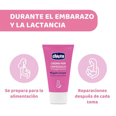 Chicco Brustwarzencreme, Bereitet Die Brustwarze Auf Das Stillen Vor, Nährend, Parfümfrei Und Sicher Für Kinder, Hinterlässt Keine Flecken Auf Dem Gewebe Accessori Alimentazione e Allattamento Bebe Naty Shop