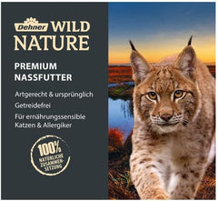 Dehner Wild Nature Katzenfutter Unterholz, Nassfutter getreidefrei / zuckerfrei, für ältere Katzen, Wildschwein, 6 x 400 g Dose, (2.4 kg)