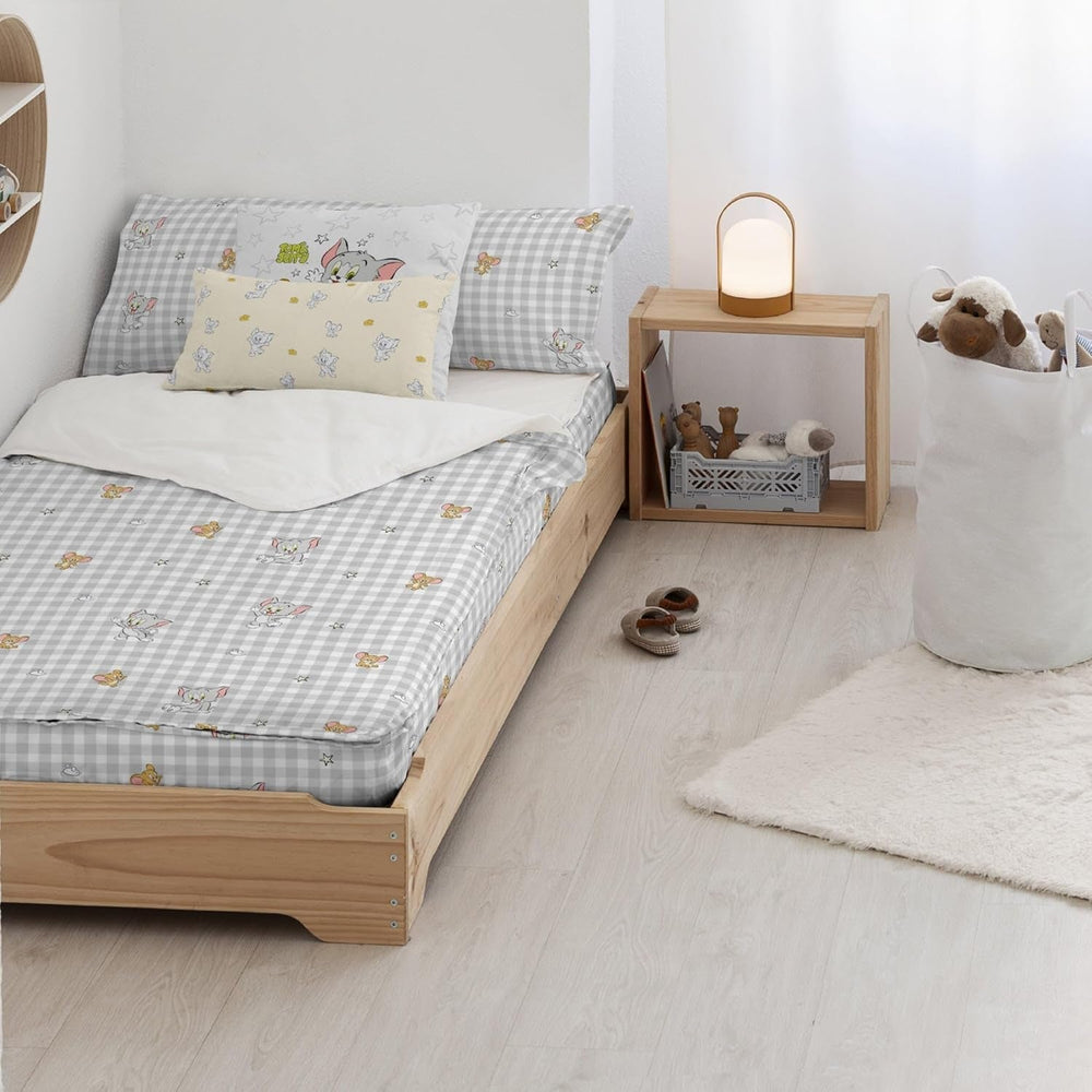Non ancora Trapunta 100% cotone, modello Tom Jerry Vichy, per letti larghi 90 cm (90 X 200 cm) Trapunte e trapunte Naty Shop Tom Jerry Vichy Completo