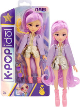 K-POP Idol Puppe Nari Modepuppen K-Pop Power-Idol-Stil, lavendelfarbenes Haar. 3 Accessoires zum Kreieren von Outfits Kinder ab 3 Jahren