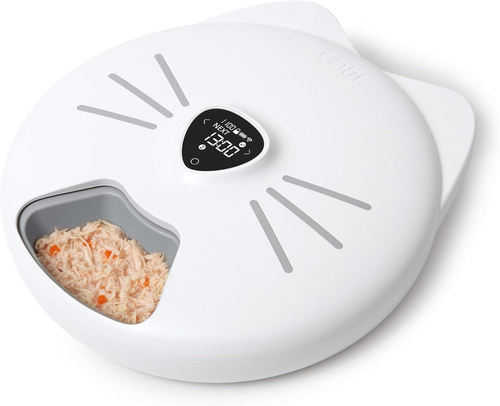 Catit - PIXI Smart Futterautomat mit 6 Mahlzeiten (Nassfutter), Weiß