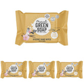 Salviette umidificate per mani Marcel's Green Soap, confezione da 60 - Vaniglia e fiori di ciliegio - A base vegetale - Biologiche