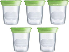 MAM Set 5 contenitori per latte e pappe, in plastica, senza Bpa e Bps Accessori Alimentazione e Allattamento Bebe Naty Shop