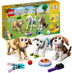LEGO Creator 31137 Set simpatico cane 3 in 1 con figure di animali bassotto, carlino, barboncino e altri, giocattolo per bambini dai 7 anni in su, regalo per gli amanti dei cani Set da costruzione Besuche den LEGO-Store Titolo predefinito