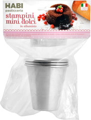 Confezione 3 Stampi Baba Au Rhum, 7 X 8 Cm, Alluminio, 3 pezzi Stampi e teglie Naty Shop