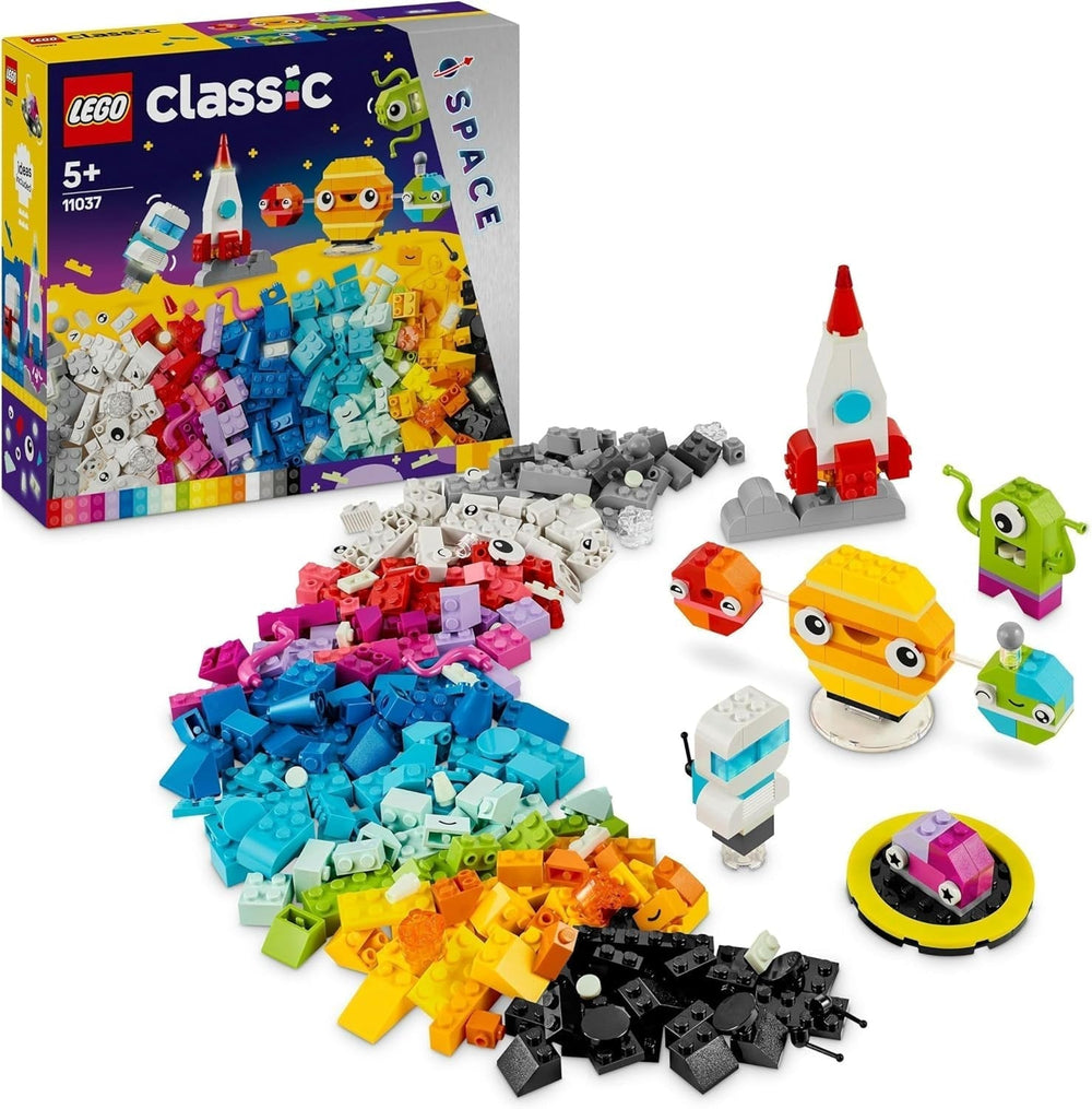 LEGO Classic Creativo Pianeti Spaziali Sistema Solare Modello di Costruzione per Bambini Giocattolo Spaziale Razzo Astronave Pianeti e Alieni Regalo per Ragazzi e Ragazze di 5 Anni 11037 Set di Costruzioni Besuche den LEGO-Store Single