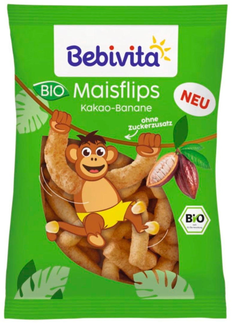 Caramelle bio al cacao e banana (7 x 30g), senza zuccheri aggiunti, senza glutine, ideali per snack e takeaway