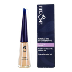 Smalto rosa naturale Herome con effetto rinforzante - Smalto adatto per la french manicure - Rinforzante per unghie dal fresco colore rosa - 10ml.