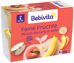 Pfirsich-Banane in Apfel, confezione da 6 (6 x 4 x 100 g)