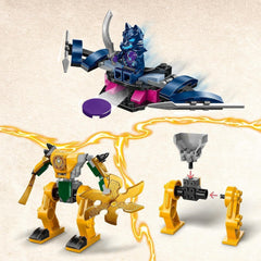 LEGO NINJAGO Mech da battaglia di Arin, giocattolo Ninja per bambini dai 4 anni in su Con personaggi Incl. IVA. Arin con mini katana, action figure e mech, piccolo regalo per ragazzi e ragazze 71804 Set da costruzione Besuche den LEGO-Store