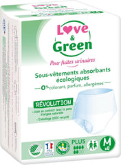 Intimo assorbente adulto ipoallergenico ed ecologico, taglia M, 8 pezzi