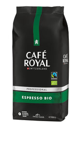 Café Royal Professional Line Bio Espresso – Kaffeebohnen für Vollautomaten, aromatisch, dunkle Röstung, Stärke 4/5, Bio & Fairtrade, 1 kg
