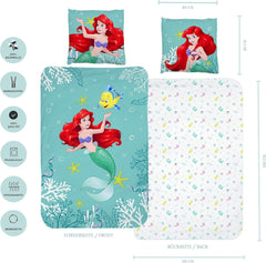 Arielle Meerjungfrau Bettbezug Bettbezug 135X200 80X80 Baumwolle · Kinderbettwäsche Für Mädchen Disney Prinzessin Sirena · 2 Teilig Naty Shop