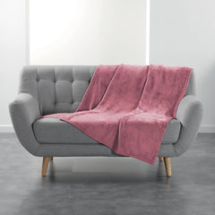 Douceur D'Intérieur, Coperta in Flanella, 125 X 150 Cm, Rosa, Piumini e trapunte in flanella Naty Shop Titolo predefinito