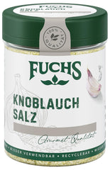 Fuchs Gewürze - Knoblauchsalz - Gewürzsalz für Dips, Saucen und Gemüse - ingredienti naturali - 90 g in wiederverwendbarer, recyclebarer Dose