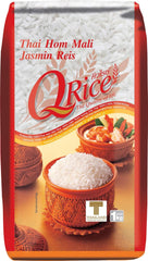 Q RICE – 100% riso Jasmine a chicco lungo dalla Tailandia - fragrante e aromatico con una consistenza leggermente appiccicosa - ideale per curry, ciotole e piatti asiatici - 1 x 5 kg